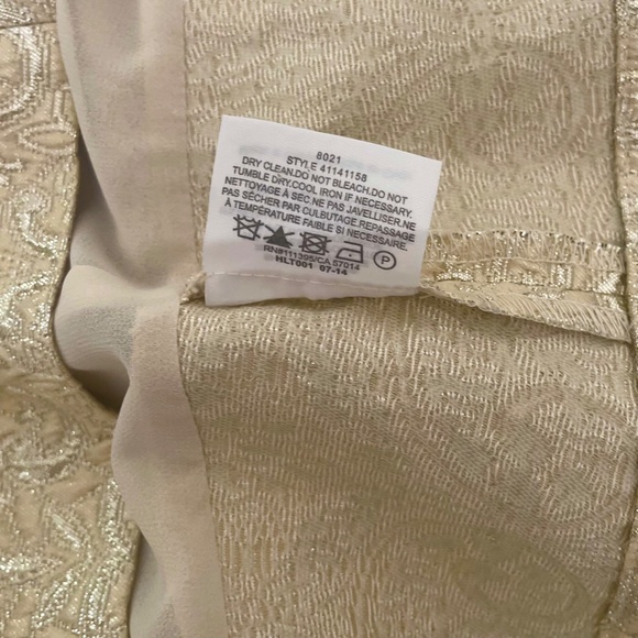 TORY BURCH Cathy Gold Jacquard Brocade Sleeveless Shell Top Blouse Size 10 - Picture 14 of 15